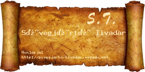 Sövegjártó Tivadar névjegykártya