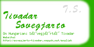 tivadar sovegjarto business card